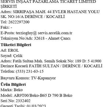 Beko TV İle Bitmeyen Arıza Serüveni