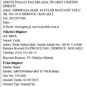 Beko TV İle Bitmeyen Arıza Serüveni