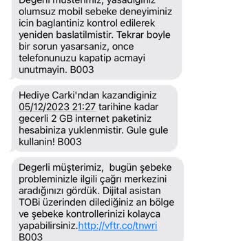 Vodafone Şebeke Sorunu Yaşıyorum