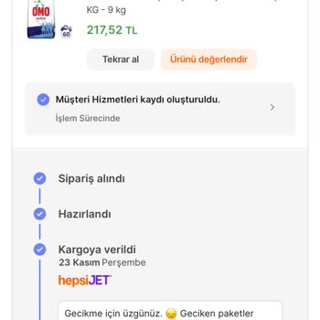 Hepsiburada Ürünümü Teslim Etmedi Hk.