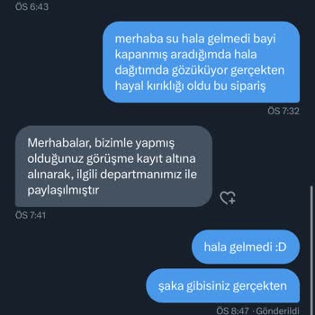 Erikli Su Siparişimi Gelecek Diye Oyalayıp Getirmedi