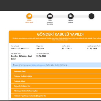 AGT Kurye Teslim Edilmeyen Ürün Kargo