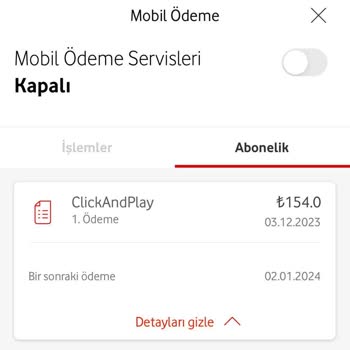 Click And Play Abonelik İptali