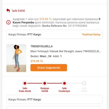 Trendyol İadem 1 Aydır Bekletiliyor