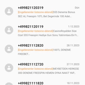 Türk Telekom +49 İle Başlayan Bahis Sitesi SMS'ler