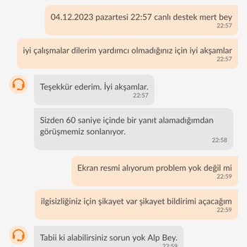 Sipariş Getirilmemesi Trendyol Çalışanlarının Üslubu