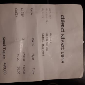 Ciğerci Niyazi Usta Edirne Ciğercisi Restoran Değerlendirmesi