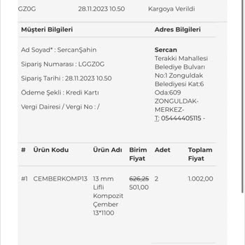 yollabana.com Kargolanmış Gibi Ürünü Gösterip, Yollamıyorlar