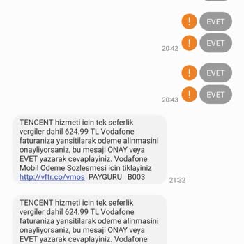 Vodafone Mobilden Benim Haberim Olmadan Ödeme Yapılmış