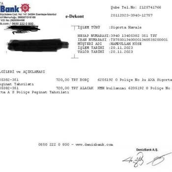 Denizbank Florya Şubesi İle Axa Sigortadan Şikayetçiyim