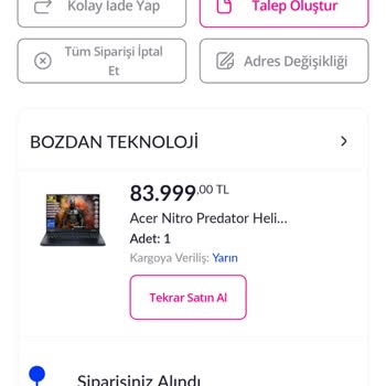 Pazarama Ürün Kargoya Verilmedi