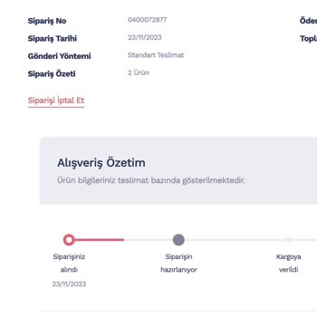 Penti Sipariş Verildikten 12 Gün Sonra Bile Hala Hazırlanıyor Görünmesi