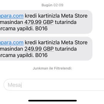 Enpara.com Kredi Kartımdan Rızam Dışında Harcama Yapılması