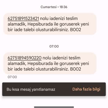 Hepsiburada Kargo İptaline Kargoyu Almaya Gelmeyen Hepsijet
