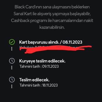 Papara Black Cardım Hala Gelmedi