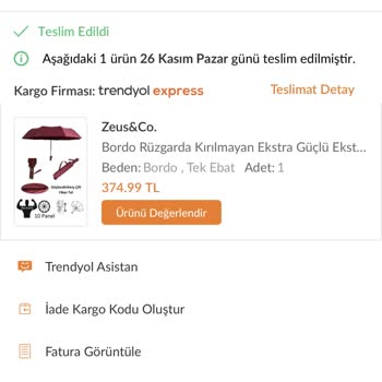 Trendyol Yanlış Kargo Getirdi