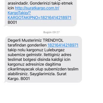 Sürat Kargo Lüleburgaz Şubesi Kargoyu Dağıtım Sorunu