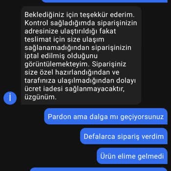 Getir İptal Edilen Ürünlere Para İadesi Yapmıyor