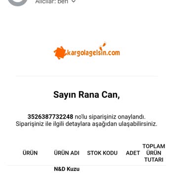 Kargola Gelsin Ürünümü Göndermedi