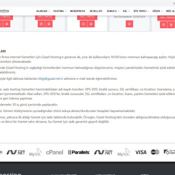 Güzel Hosting Eksik Bilgilendirme Ve İade Yapmıyor