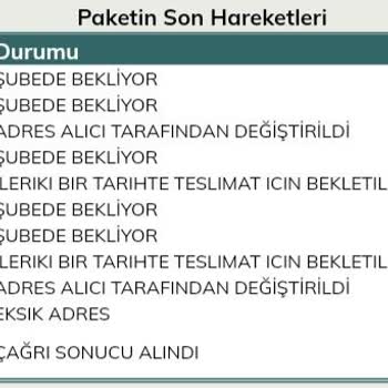 UPS Günlerdir Teslim Edilmeyen Kargo