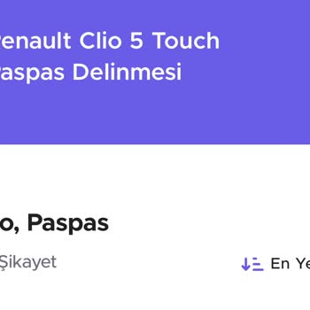 Renault Clio Paspas Delinmesi Sorunu