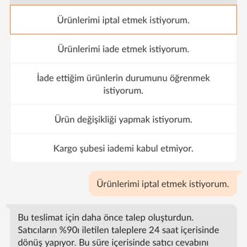 Trendyol Boyner Siparişi İptal Edemiyorum
