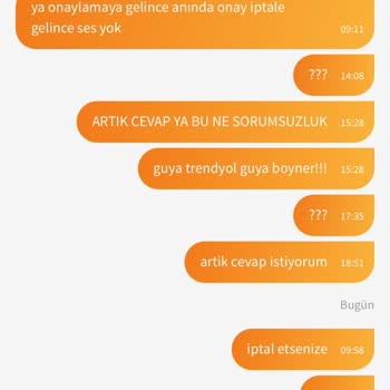 Trendyol Boyner Siparişi İptal Edemiyorum