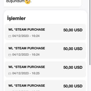 Steam Purchase İzinsiz Harcama