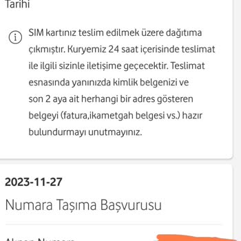 Vodafone Sim Kart Gelmesine Rağmen Dağıtımda Gözüküyor