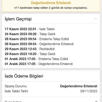 N11.com'un İade Sürecini Sonuçlandıramayıp Mağdur Etmesi