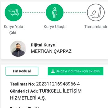 Dijital Kurye Turkcell Hattım 14 Gündür Kuryede, Teslim Edilmedi.