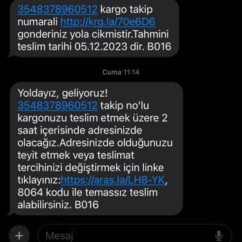 Aras Kargo Kargo Bilgilendirmesinin Yapılmaması