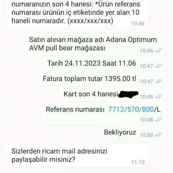 Pull and Bear Defolu Ürün Ve İade Sorunu!