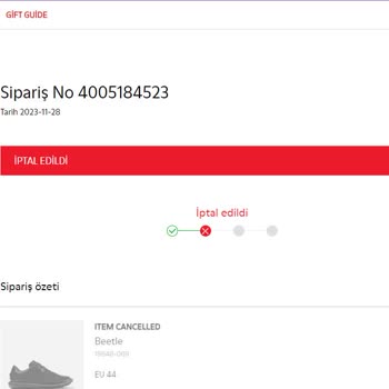 Camper Ayakkabı Ödemesi Alınmış Faturası Düzenlenmiş İptal Edilen Ürün