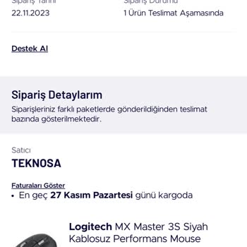 Teknosa Tan Ürün Göndermemesi