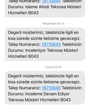 Teknosa Tan Ürün Göndermemesi