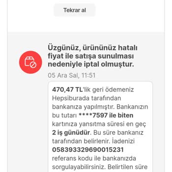 Hepsiburada Dan Şikayetçiyim. Tutarsız Bahaneyle Ürün İptal Ediyor