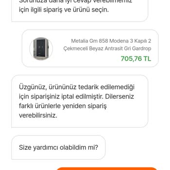 Metalia Hepsiburada Dan Şikayetçiyim. Tutarsız Bahaneyle Ürün İptal Ediyor