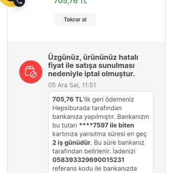 Metalia Hepsiburada Dan Şikayetçiyim. Tutarsız Bahaneyle Ürün İptal Ediyor