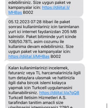 Turkcell İnterneti Açmadığım Halde İnternetim Gidiyor Ve Paket Aşımı Yapılıyor