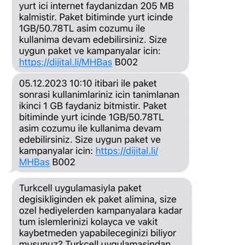 Turkcell İnterneti Açmadığım Halde İnternetim Gidiyor Ve Paket Aşımı Yapılıyor