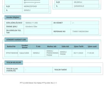 PTT Kargo Kargom Halen Daha Yola Çıkmadı