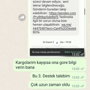Sendeo Kargonun Siparişimi Kaybetmesi