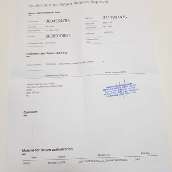 Samsung Arızalı TV Değişim Sorunu