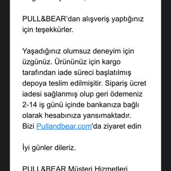 Pull & Bear Kasım İndirimiyle Alınan Ama Hiç Gelmeyen Kargolar.