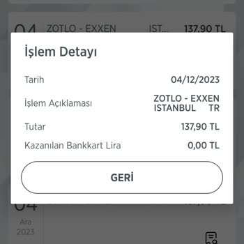 Bilgim Dışında Kredi Kartımdan Exxen Adına Para Çekilmesi