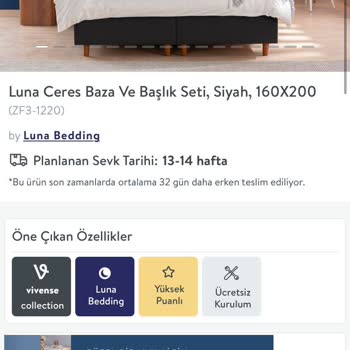 Vivense Baza+Başlık Teslim Edilmedi!