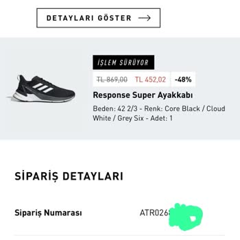 Adidas Kendi Sitesinden Satın Aldığım Ürünü Kendileri İptal Ettiler.