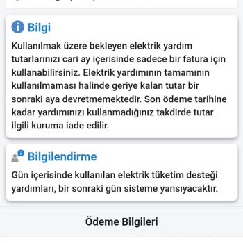 E-Devlet (Turkiye.gov.tr) Elektrik Desteği İle Fatura Ödeyemiyorum